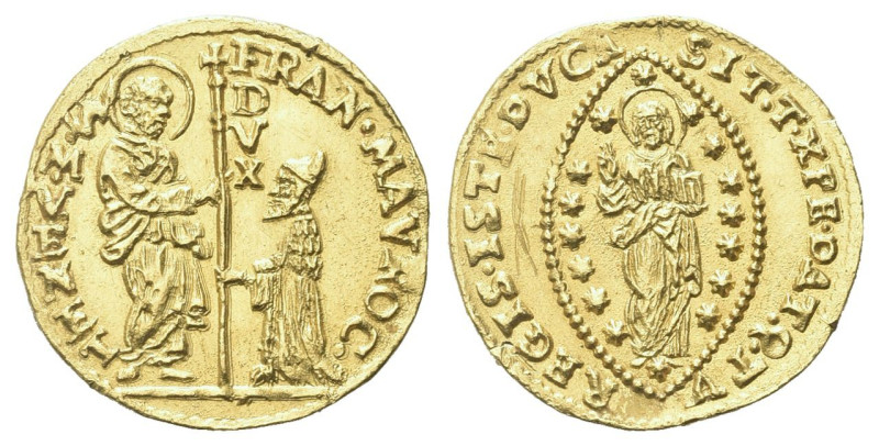 VENEZIA
Francesco Morosini Doge CVIII, 1688-1694. 
Zecchino.
Dr. FRAN MAVROC ...