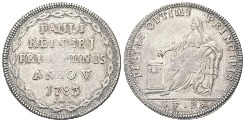 VENEZIA
Paolo Renier Doge CXIX, 1779-1789.
Osella anno V, 1783.
Dr. PIETAS OP...
