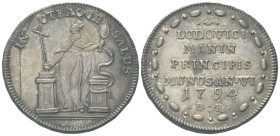 VENEZIA
Ludovico Manin Doge CXX, 1789-1797.
Osella di doppio peso anno VI (1794). 
Dr. IN UTRAQUE SALUS (Nell’una e nell’altra la salvezza). Figura...
