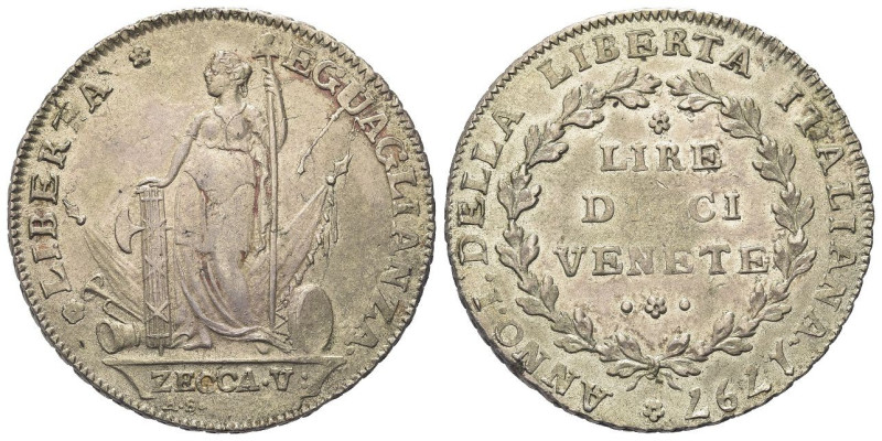 VENEZIA
Municipalità provvisoria, 1797-1798.
10 Lire venete 1797, I Tipo.
Dr....