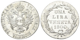 VENEZIA
Provincia Veneta. Francesco II, 1797-1805.
Lira Veneta 1800.
Dr. Aquila bicipite coronata con in petto F II.
Rv. Iscrizione disposta su qu...