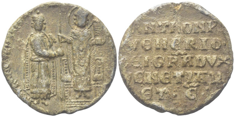 VENEZIA
Antonio Venier Doge LXII, 1382-1400. 
Bolla plumbea.
Dr. ANThONI’•VEN...