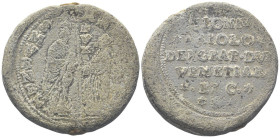 VENEZIA
Antonio Priuli Doge XCIV, 1618-1623.
Bolla plumbea.
Dr. S•M•VENET• (lungo l’asta DVX) - ANT•PRIOLO. San Marco, stante verso s., tiene con l...