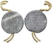 VENEZIA
Francesco Erizzo Doge XCVIII, 1631-1646.
Bolla plumbea con cordone.
Dr. S•M•VENET• (lungo l’asta) DVX - FRANC•ERIZZO. San Marco, stante ver...