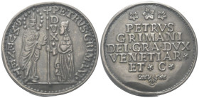 VENEZIA
Pietro Grimani Doge CXV, 1741-1752.
Bolla in argento "a scatoletta" 
Dr. S•M•VENET• (lungo l’asta) DVX*- PETRVS*GRIMANI*. San Marco, stante...