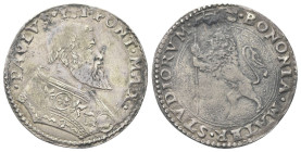 BOLOGNA
Paolo III (Alessandro Farnese), 1534-1549.
Bianco.
Dr. PAVLVS III PONT MAX. Busto a d., con piviale ornato.
Rv. BONONIA MATER STVDIORVM. L...