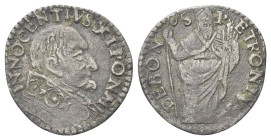 BOLOGNA
Innocenzo XI (Benedetto Odescalchi), 1676-1689.
Doppio Bolognino o Muraiola.
Dr. INNOCENTIVS XI PON M. Busto a d. con piviale a fiorami.
R...