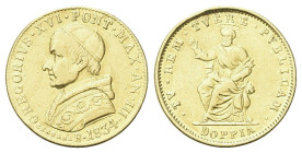 BOLOGNA
Gregorio XVI (Bartolomeo Alberto Cappellari), 1831-1846.
Doppia 1834 a. III.
Dr. GREGORIVS XVI PONT MAX AN III. Busto a s. con zucchetto, m...