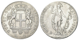 GENOVA
Dogi Biennali, 1528-1797. III Fase, 1637-1797.
4 Lire 1795.
Dr. DUX ET GUB - REIP GENU. Stemma della Repubblica coronato e sostenuto da due ...