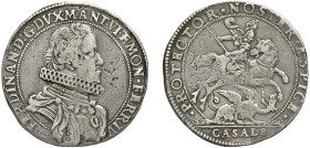 CASALE MONFERRATO - FERDINANDO GONZAGA (1612-1626) - Ducatone 1622
Argento
MIR 323/2 Raro
Usuali difetti e carenze di tondello
q.MB