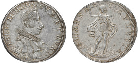 FIRENZE - FERDINANDO II DE MEDICI (1621-1670) - Piastra 1638
Argento
CNI 106, Morosini 4 Molto rara
Lieve tosatura al ciglio del rovescio (31,68 gr...