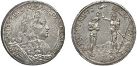 FIRENZE - COSIMO III DE MEDICI (1670-1723) - Piastra 1680
Argento
MIR 327
Bellissimo esemplare con fondi lucenti e delicata patina
Bello SPL
