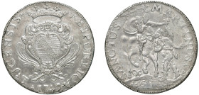 LUCCA - REPUBBLICA (1369-1799) - Scudo 1742
Argento
MIR 237/4 Rarissima
Sigillata dal Perito Anzillotti Matteo senza conservazione, con nota 'campi...