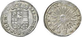 MANTOVA - FERDINANDO GONZAGA (1612-1626) - 7 soldi
Mistura
MIR 613
Conio mosso, ma esemplare di buona freschezza d'aspetto.
SPL
