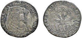 MANTOVA - FERDINANDO CARLO GONZAGA, reggenza della madre (1665-1669) - 30 soldi 1666
Mistura
MIR 725
Debolezze di conio, usuali per la tipologia
q...
