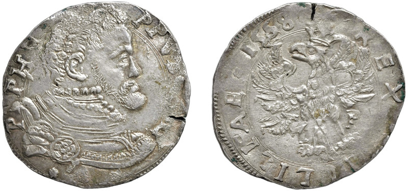 MESSINA - FILIPPO II (1556-1598) - 4 tarì 1558
Argento
MIR 317/3
Sigillato q....