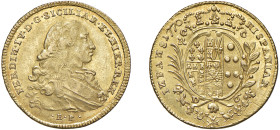 NAPOLI - FERDINANDO IV (1759-1816) - 6 ducati 1770
Oro
Gigante 18
SPL/q.FDC