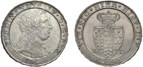 NAPOLI - FERDINANDO IV (1759-1816) - 120 grana 1805
Argento
Gigante 71
Di buona qualità
SPL/q.FDC