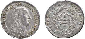 NAPOLI - FERDINANDO IV (1759-1816) - 20 grana 1798
Argento
Gigante 104
Sigillata 'ottimo SPL-FDC' dal perito NIP Francesco Cavaliere