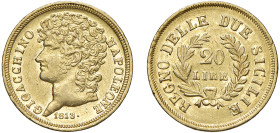 NAPOLI - GIOACCHINO MURAT - 20 lire 1813
Oro
Gigante 9 Raro
SPL