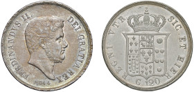 NAPOLI - FERDINANDO II (1830-1859) - 120 grana 1844
Argento
Gigante 70
Lievi hairlines di vecchia pulizia.
m.SPL