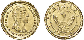 PALERMO - CARLO III DI BORBONE (1734-1759) - Oncia 1734
Oro
Gigante 8 Non comune
Lievi strappi di conio al /D ma esemplare di eccezionale conservaz...