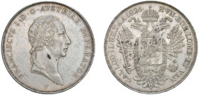 VENEZIA - FRANCESCO I (1815-1835) - 6 lire 1826
Argento
Gigante 40 Non comune
Lieve screpolatura e lievi tracce di pulizia al /D
q.SPL