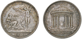 MEDAGLIE NAPOLEONICHE - Pace di Luneville, 1801
Argento
Diam. 41 mm - Peso 20,78 gr.
Bramsen 2149  Non comune
q.SPL/SPL