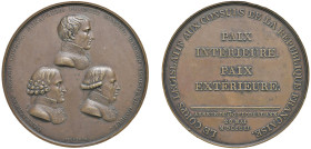 MEDAGLIE NAPOLEONICHE - Trattato di Amiens 1802
Bronzo
Diam. 67,6 mm - Peso 89,10 gr.
Bramsen 218    Rara
SPL