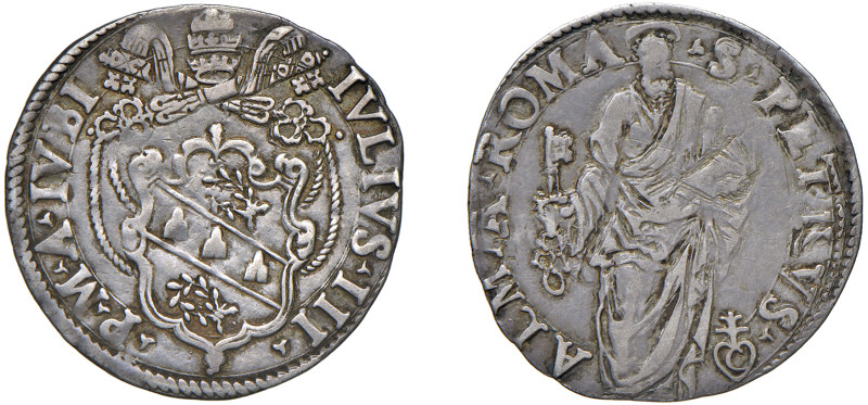 GIULIO III (1550-1555) - Giulio
Argento
Muntoni 18
q.BB