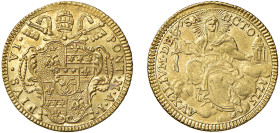 PIO VI (1775-1799) - Zecchino 1775
Oro
Muntoni 8
/D di notevole qualità con fondi lucenti
q.FDC/SPL