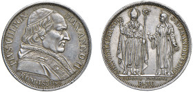 PIO VIII (1829-1830) - 30 baiocchi 1830, Roma
Argento
Gigante 3 Raro
Lievi tracce di vecchia pulizia, ma esemplare gradevole dai buoni rilievi (m.S...