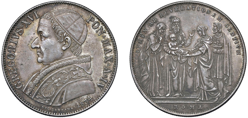 GREGORIO XVI (1831-1846) - Scudo 1834, Roma (I° tipo)
Argento
Gigante 65
Grad...