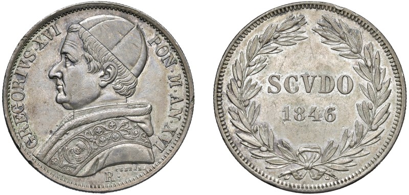 GREGORIO XVI (1831-1846) - Scudo 1846, Roma
Argento
Gigante 81 Non comune
Lie...
