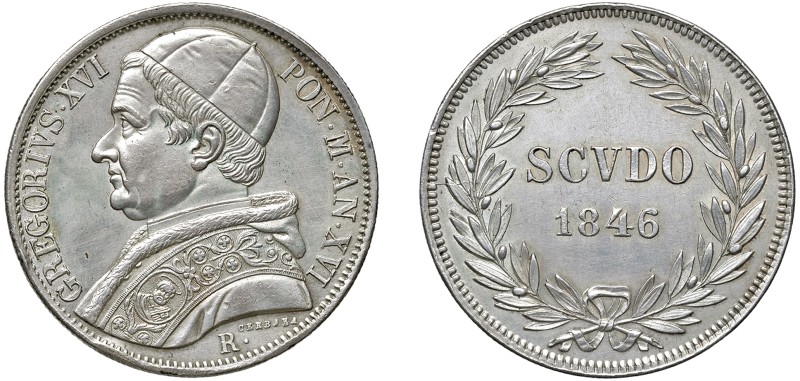 GREGORIO XVI (1831-1846) - Scudo 1846
Argento
Gigante 81 Non comune
Colpo al ...