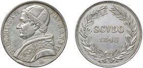 GREGORIO XVI (1831-1846) - Scudo 1846
Argento
Gigante 81 Non comune
Colpo al dritto ma esemplare con buoni rilievi (m.SPL).
BB/SPL