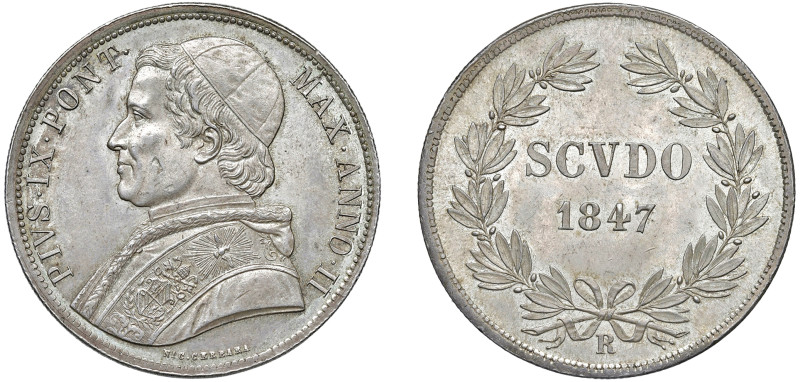 PIO IX (1846-1870) - Scudo 1847, Roma
Argento
Gigante 57 Non comune
Due segne...