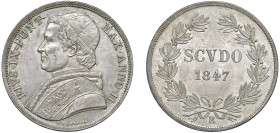 PIO IX (1846-1870) - Scudo 1847, Roma
Argento
Gigante 57 Non comune
Due segnetti al /D, ma esemplare di notevole bellezza con lustro pieno e delica...
