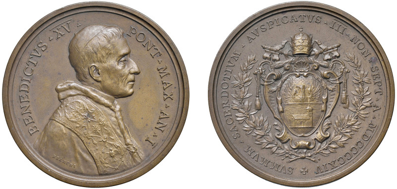 BENEDETTO XV (1914-1922) - Elezione al pontificato, anno I
Bronzo
Diam. 44 mm ...