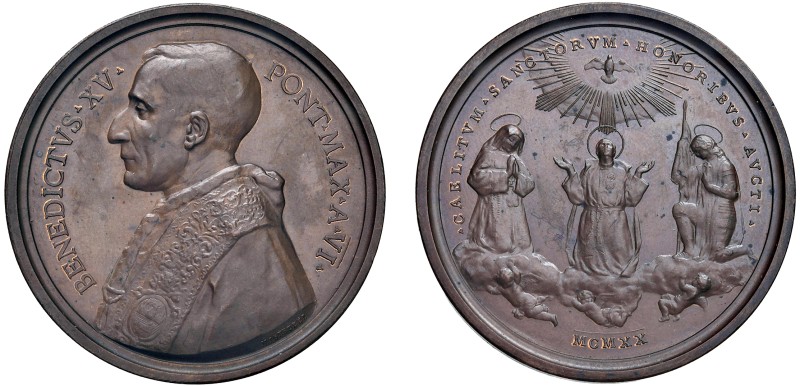 BENEDETTO XV (1914-1922) - Canonizzazioni del 1920, anno VI
Bronzo
Diam. 44 mm...