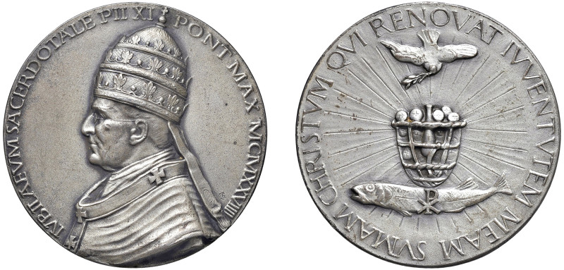 PIO XI (1922-1939) - Giubileo sacerdotale, anno VIII
Argento
Diam. 50 mm - Pes...