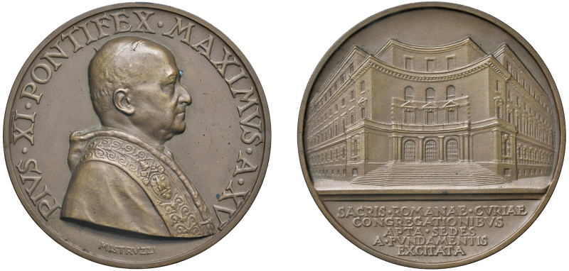 PIO XI (1922-1939) - Nuova sede curia romana, anno XV
Bronzo
Diam. 44 mm - Pes...