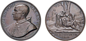 PIO XII (1939-1958) - Il buon samaritano, anno VII
Bronzo
Diam. 44 mm - Peso 31,71 gr.
Bartolotti E.945
FDC