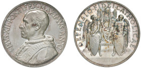 PIO XII (1939-1958) - Difesa della fede cattolica, anno XI
Argento
Diam. 44 mm - Peso 38,74 gr.
Bartolotti E.949
FDC/FS
