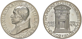 PIO XII (1939-1958) - Anno santo 1950, anno XII
Argento
Diam. 44 mm - Peso 38,30 gr.
Bartolotti E.950
q.FDC