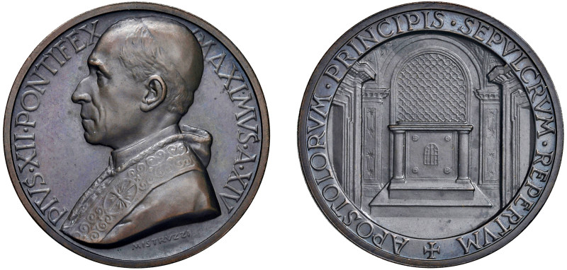 PIO XII (1939-1958) - Rinvenimento del sepolcro di S. Pietro, anno XIV
Bronzo
...