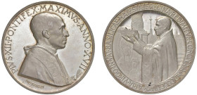 PIO XII (1939-1958) - Chiusura dell'anno mariano, anno XVII
Argento
Diam. 44 mm - Peso 36,78 gr.
Bartolotti E.955
FDC/FS