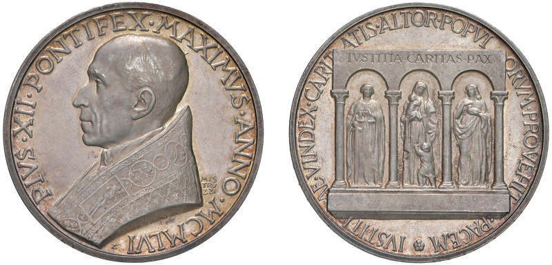 PIO XII (1939-1958) - 80° genetliaco, 1956
Argento
Diam. 44 mm - Peso 35,56 gr...