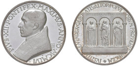 PIO XII (1939-1958) - 80° genetliaco, 1956
Argento
Diam. 44 mm - Peso 36,21 gr.
Cusumano-Modesti 242
FDC/FS