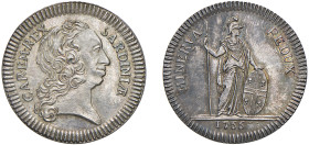 CARLO EMANUELE III (1730-1776) - Gettone 1766
Argento
Esemplare di grande conservazione con delicata patina di vecchia raccolta
FDC